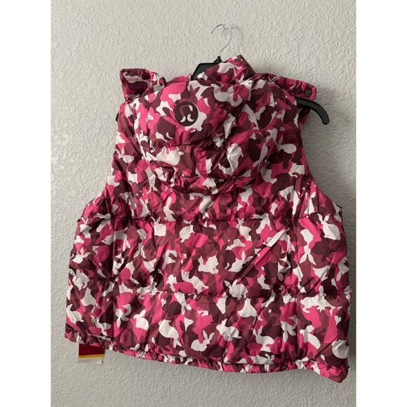 Lululemon Lunar New Year Wunder Puff Cropped Vest size 12 in pink and white - Picture 5 of 8